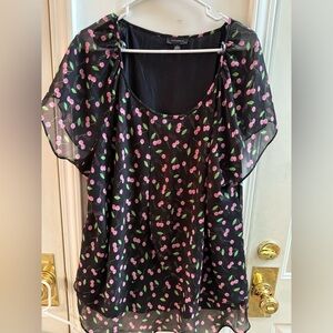 New Tamara H. Cherry Print Blouse
